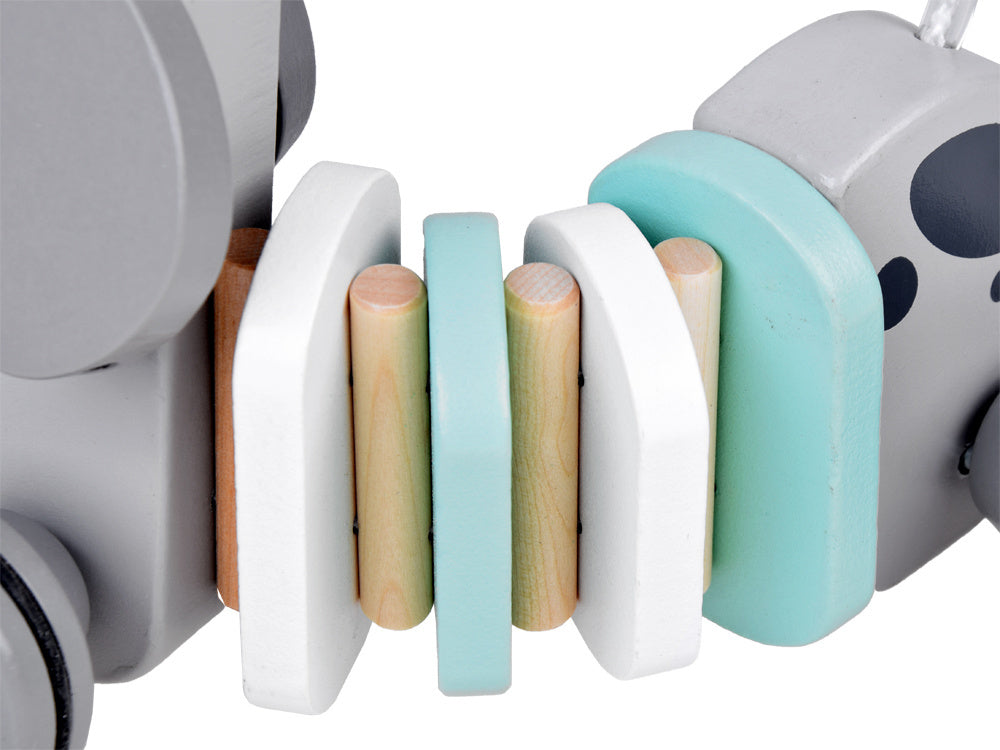 Medinis traukiams šuniukas vaikams, pilkas