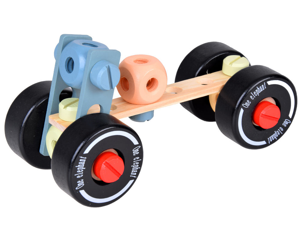 Medinių konstrukcijų rinkinys vaikams 129 el.