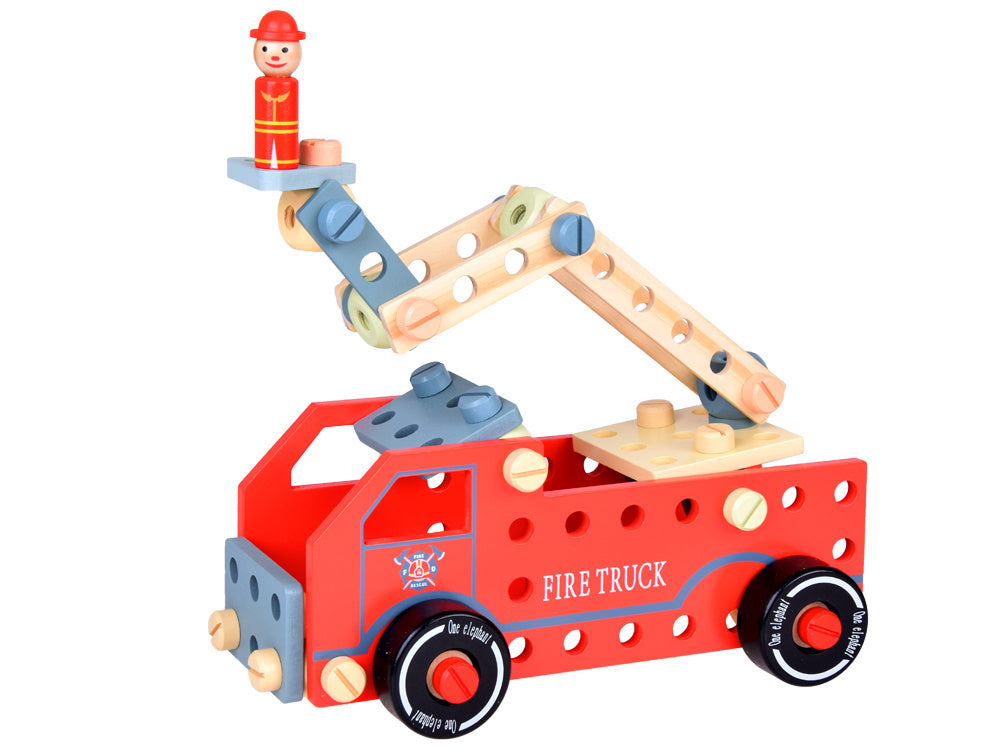 Medinių konstrukcijų rinkinys vaikams 129 el.