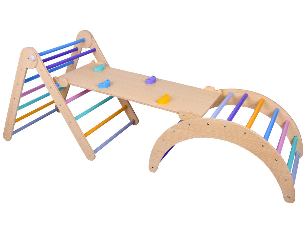 Medinis žaidimų aikštelės laipiojimo rinkinys vaikams 3in1