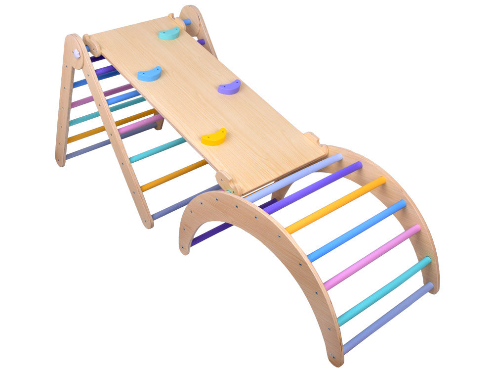 Medinis žaidimų aikštelės laipiojimo rinkinys vaikams 3in1