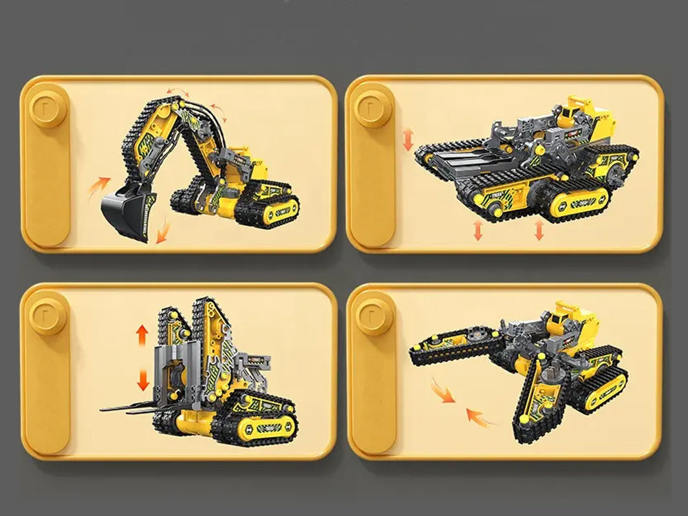 Nuotoliniu būdu valdomo konstruktoriaus rinkinys 4in1 176 el, statybinė technika