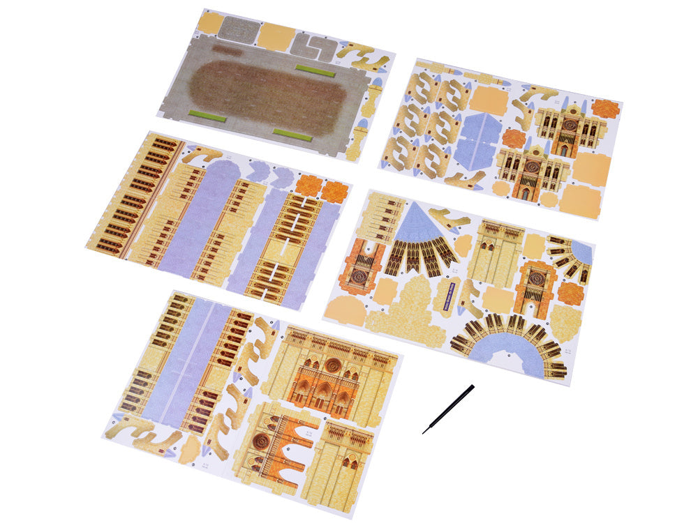 3D Paryžiaus Notre-Dame katedros dėlionė 77 el.