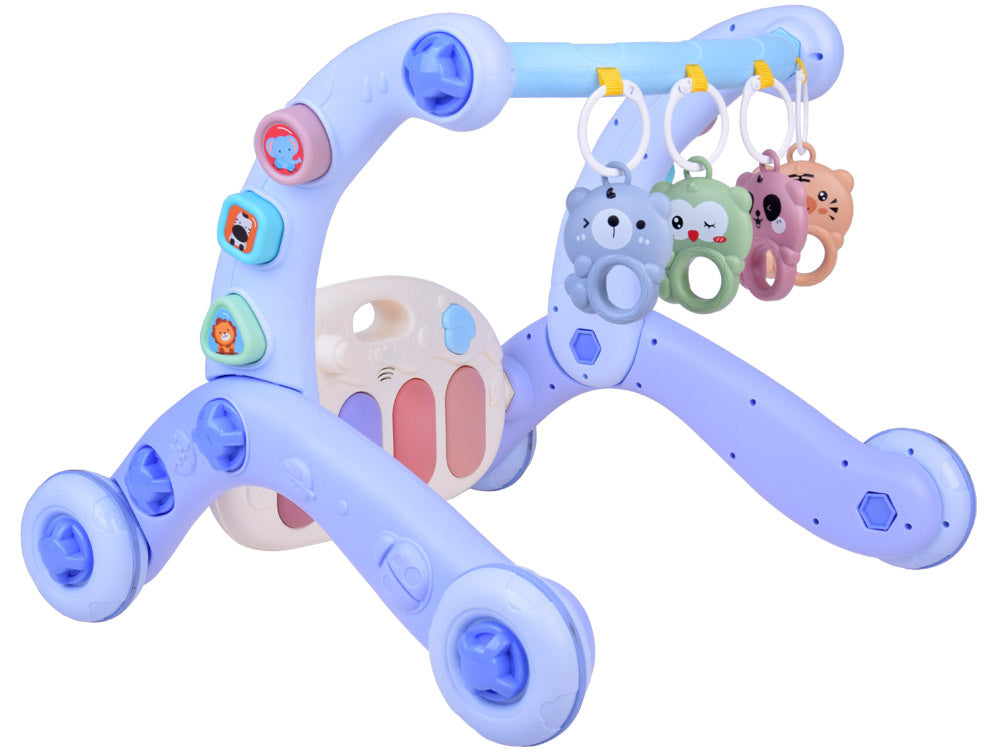 Mokomasis kilimėlis su integruotu stumduku ir pianinu vaikams 3in1, mėlynas