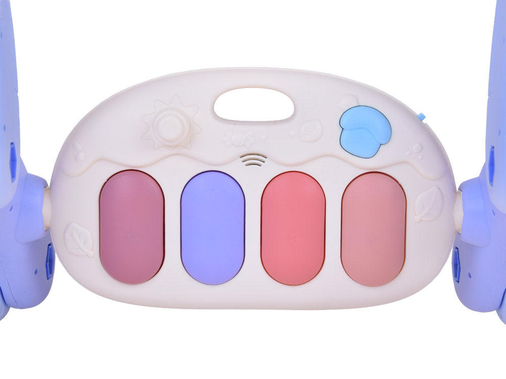 Mokomasis kilimėlis su integruotu stumduku ir pianinu vaikams 3in1, mėlynas