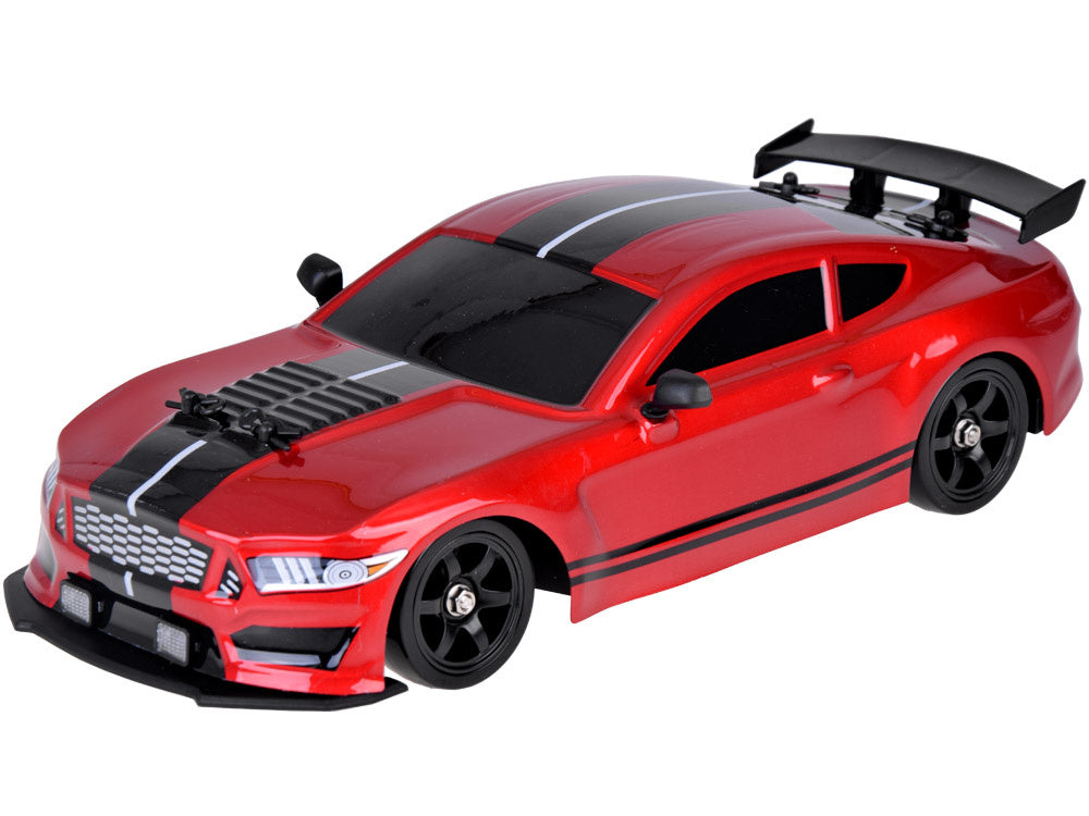 Nuotoliniu būdu valdomas „Drift 4x4“ automobilis su dūmų efektu, raudonas