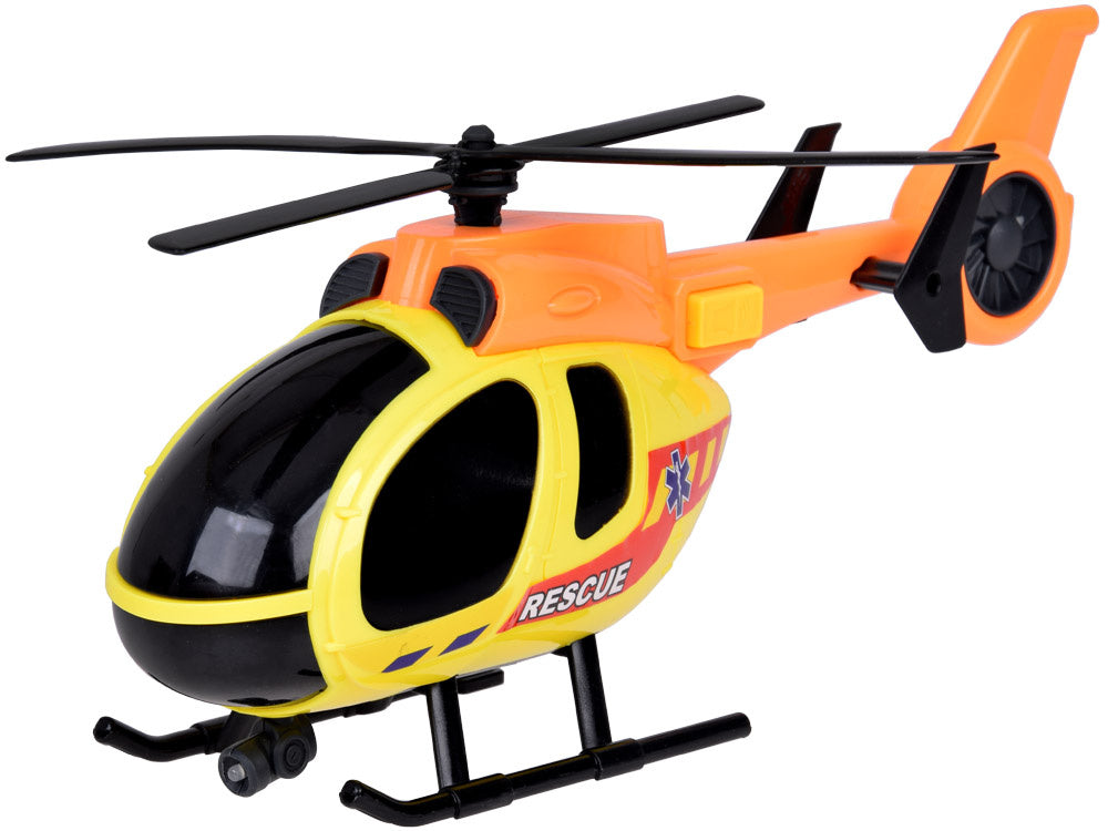 Interaktyvus gelbėjimo sunkvežimis su sraigtasparniu ir automobiliu