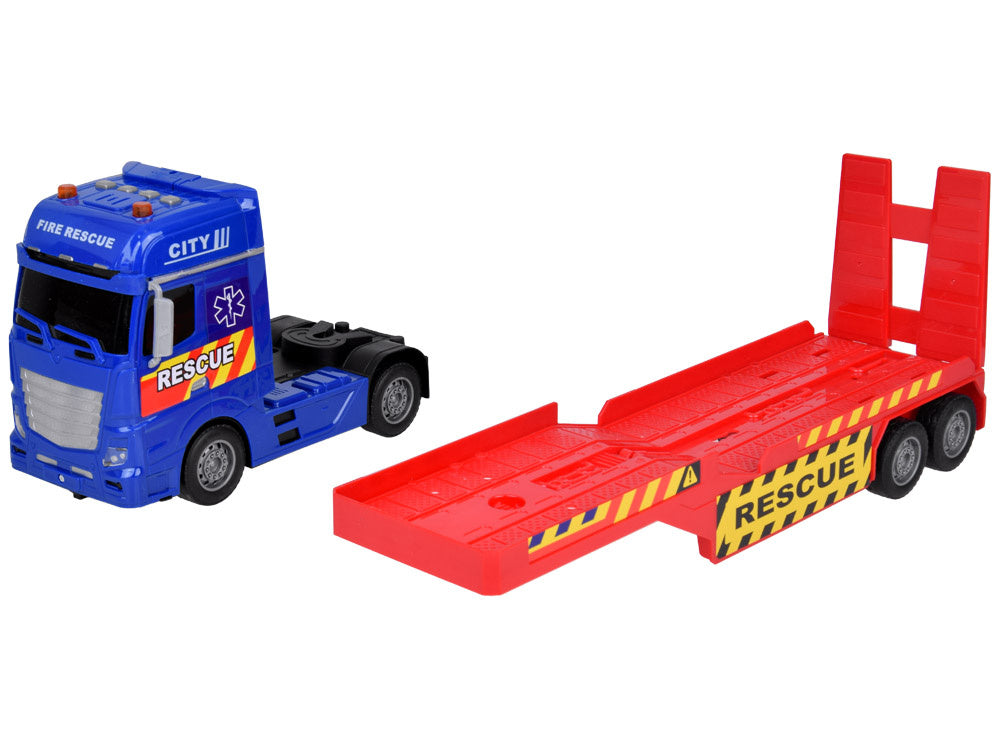 Interaktyvus gelbėjimo sunkvežimis su sraigtasparniu ir automobiliu