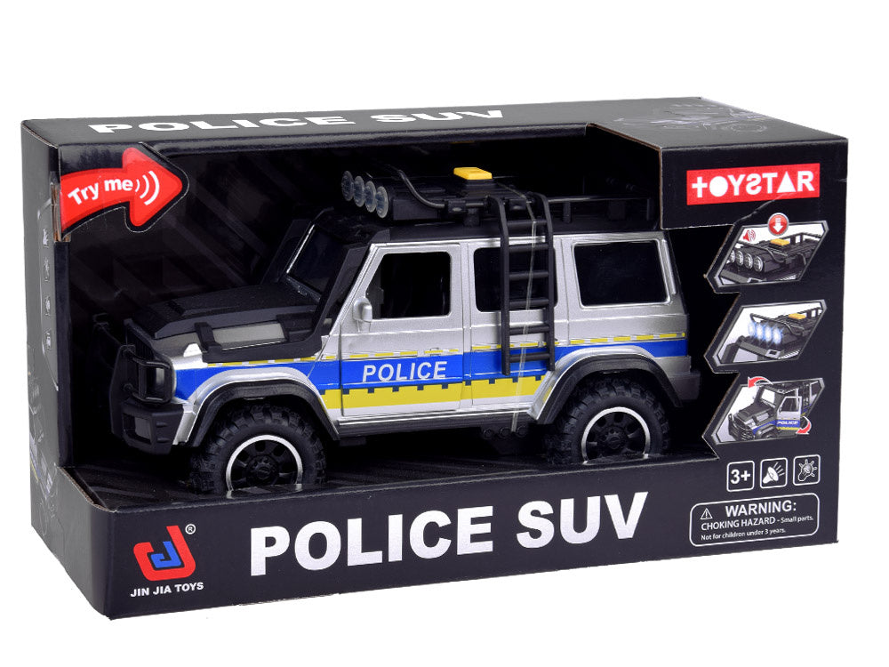 Žaislinis policijos visureigis su šviesomis ir garsais