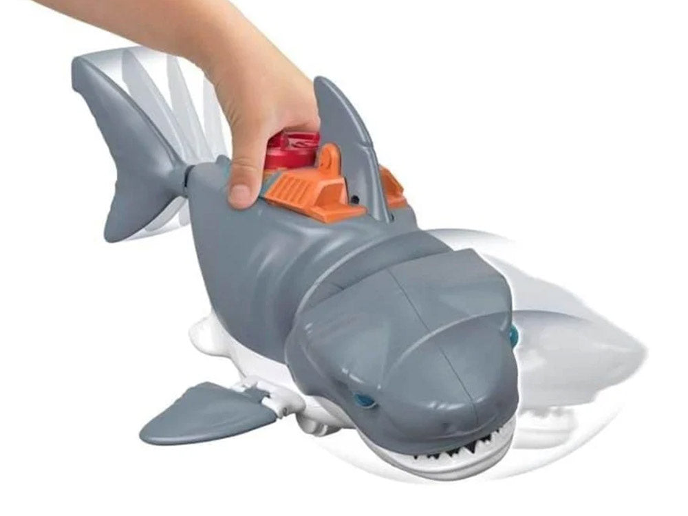 Žaislinio ryklio figūrėlė su judančia burna ir priedais, Imaginext