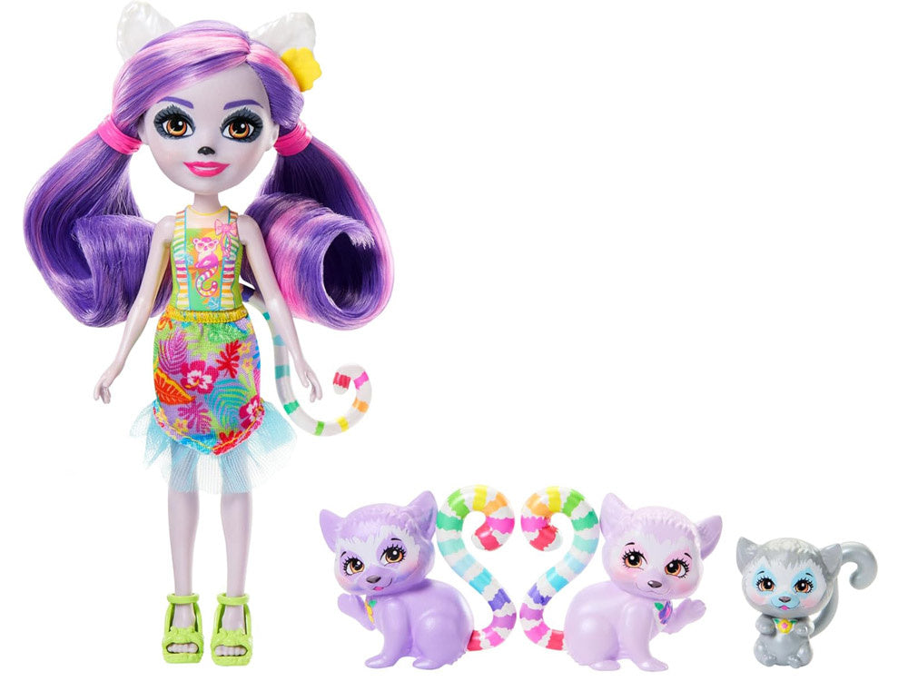 Lėlės ir lemūrų šeimos rinkinys