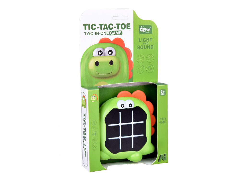 Elektroninis žaidimas vaikams „Tic Tac Toe Dino“ 3in1, žalias
