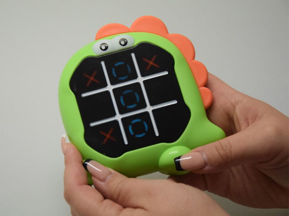 Elektroninis žaidimas vaikams „Tic Tac Toe Dino“ 3in1, žalias