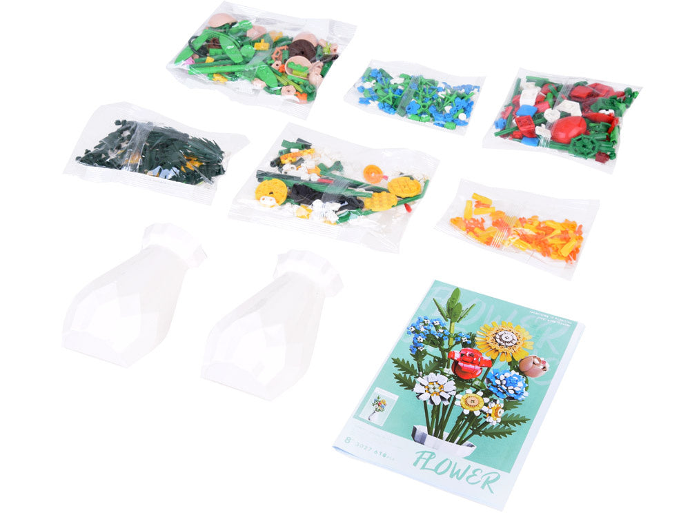 Statybinis konstruktorius vaikams „Gėlių puokštė“ 618 el.