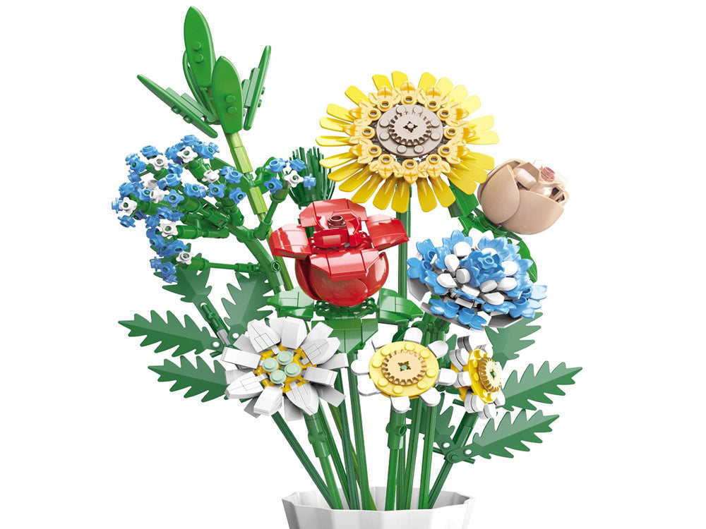 Statybinis konstruktorius vaikams „Gėlių puokštė“ 618 el.