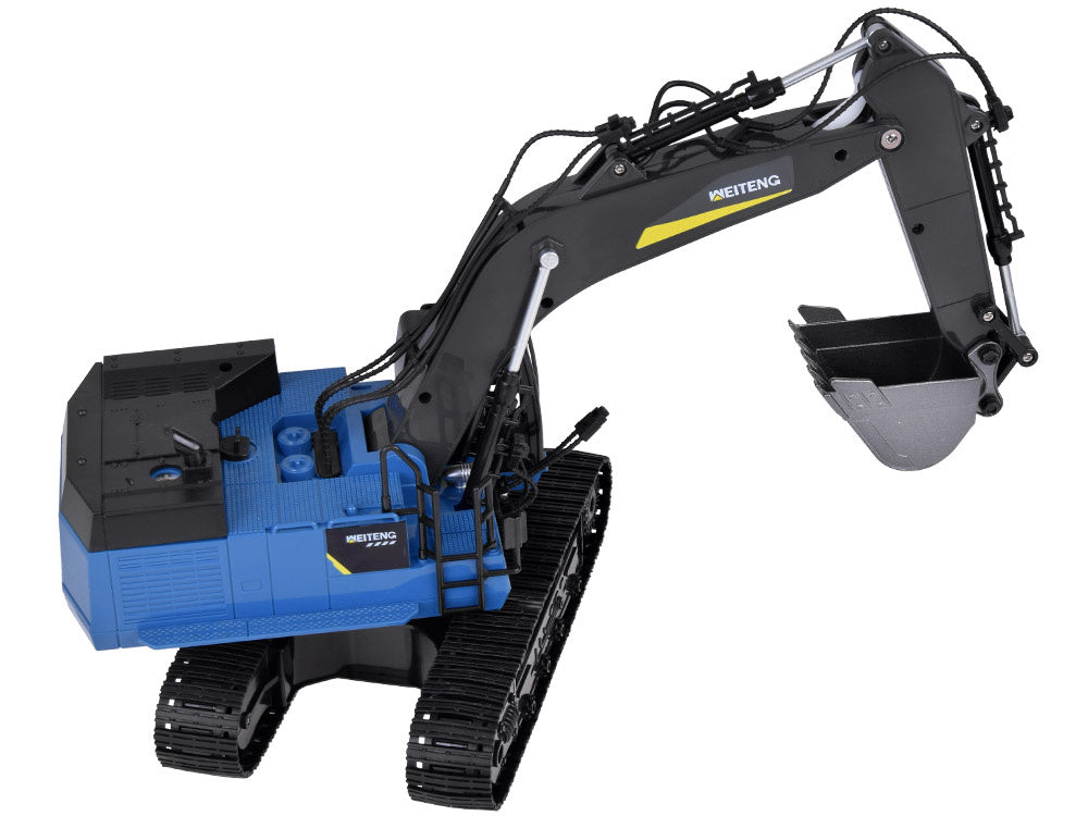 Nuotoliniu būdu valdomas vikšrinis ekskavatorius su dūmų efektu