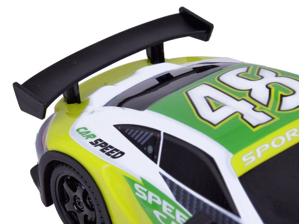 Nuotoliniu būdu valdomas sportinis „Drift Super Race“ automobilis, žalias