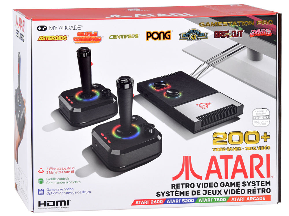 Retro televizoriaus konsolė su vairalazdėmis ATARI