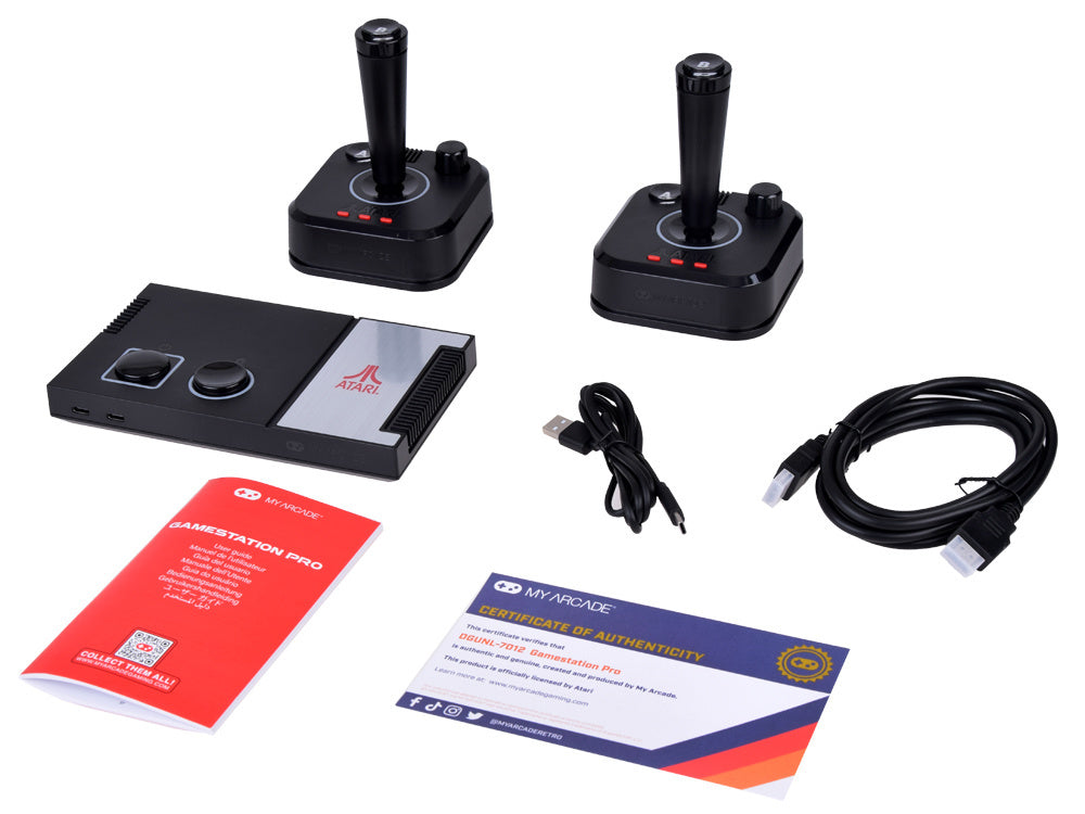 Retro televizoriaus konsolė su vairalazdėmis ATARI