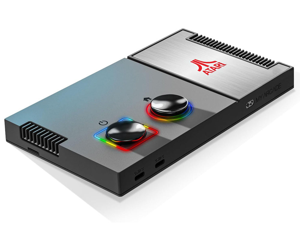 Retro televizoriaus konsolė su vairalazdėmis ATARI