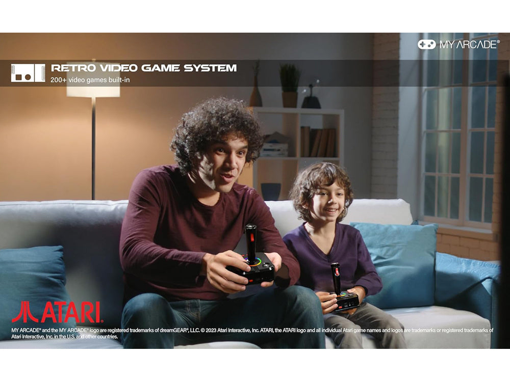 Retro televizoriaus konsolė su vairalazdėmis ATARI