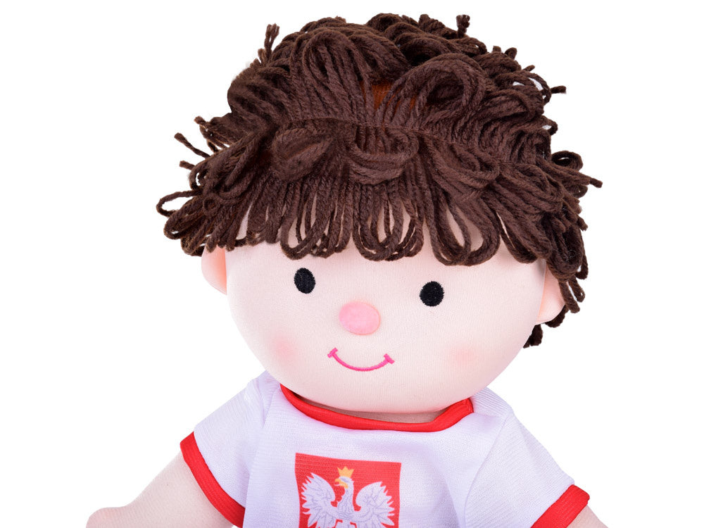 Pliušinė lėlė futbolininkas Robertas 40 cm
