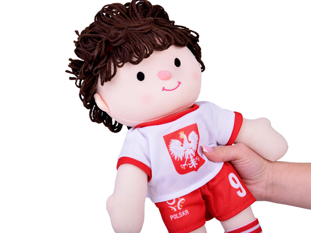 Pliušinė lėlė futbolininkas Robertas 40 cm