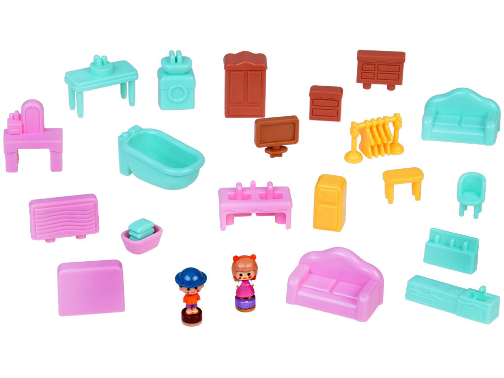 Interaktyvus magnetinis namelis su judančiomis dalimis, raudonas