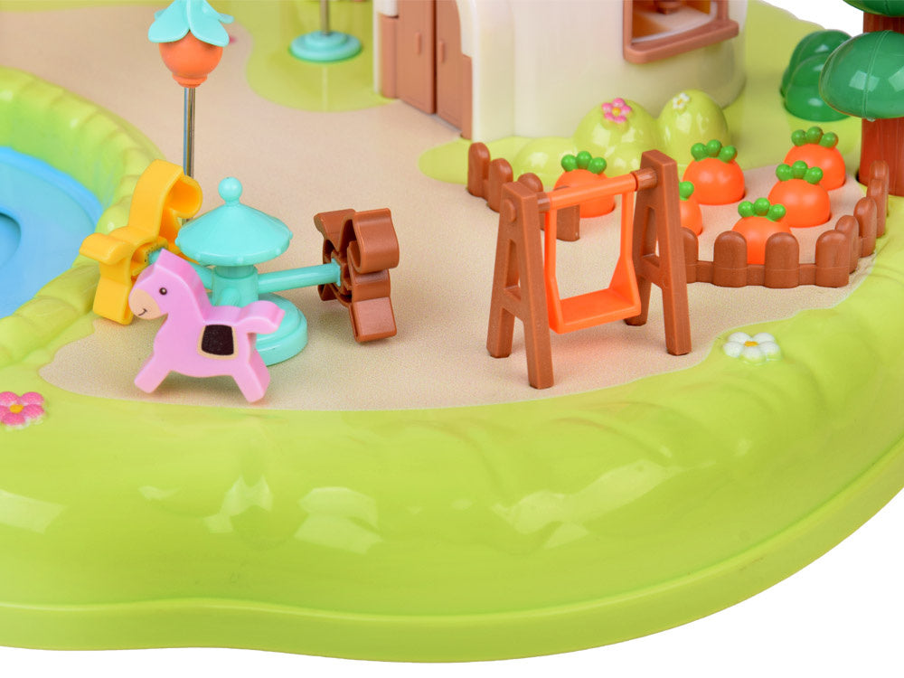 Interaktyvus magnetinis namelis su judančiomis dalimis, raudonas