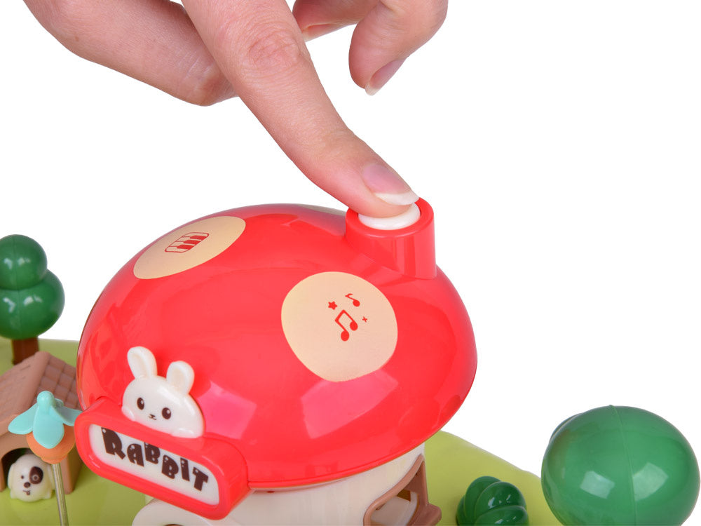 Interaktyvus magnetinis namelis su judančiomis dalimis, raudonas