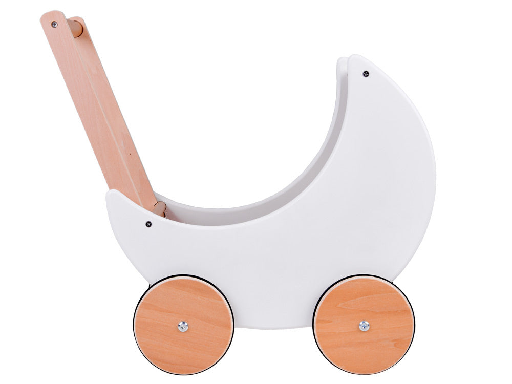 Medinis retro vežimėlis lėlėms