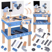 Didelis medinių dirbtuvių įrankių rinkinys vaikams