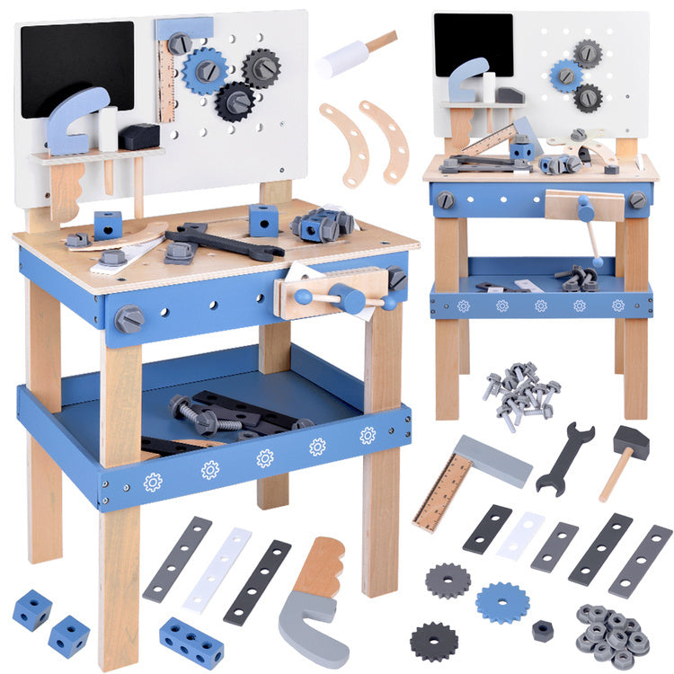 Didelis medinių dirbtuvių įrankių rinkinys vaikams