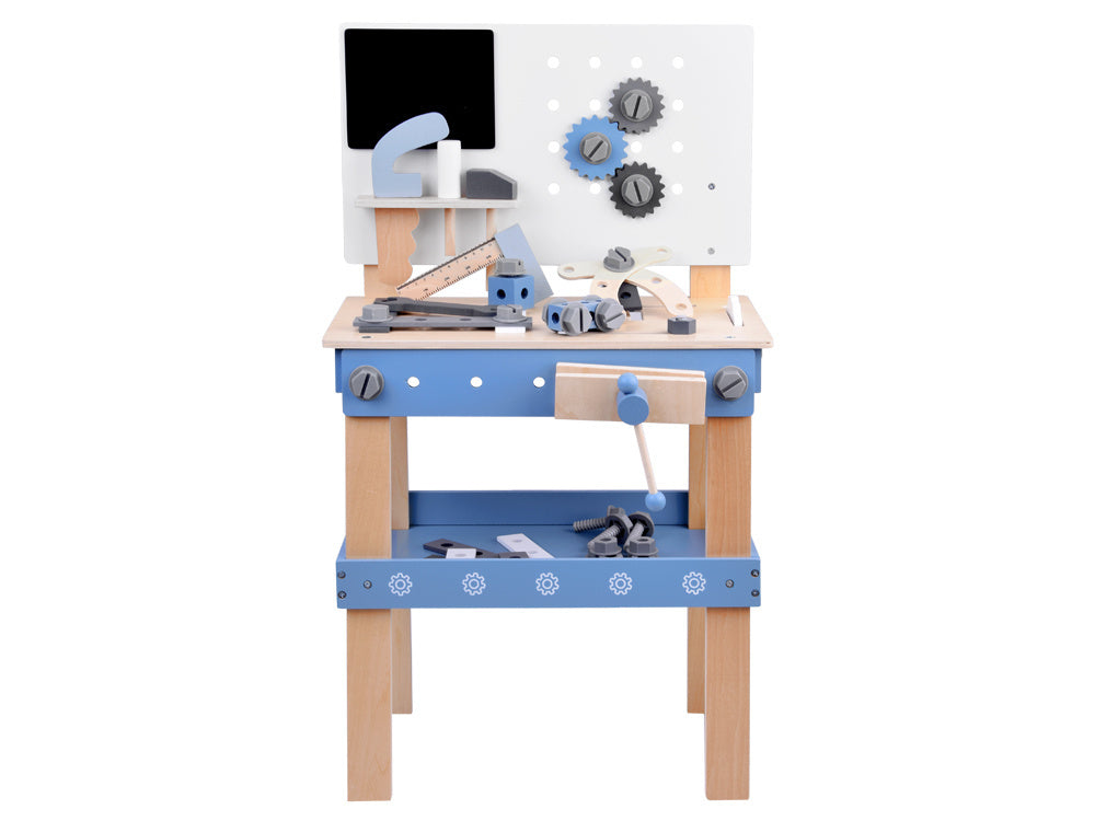 Didelis medinių dirbtuvių įrankių rinkinys vaikams