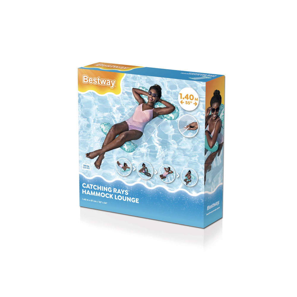 Pripučiamas plaukimo čiužinys su tinkleliniu dugnu 140x87cm, Bestway 43839