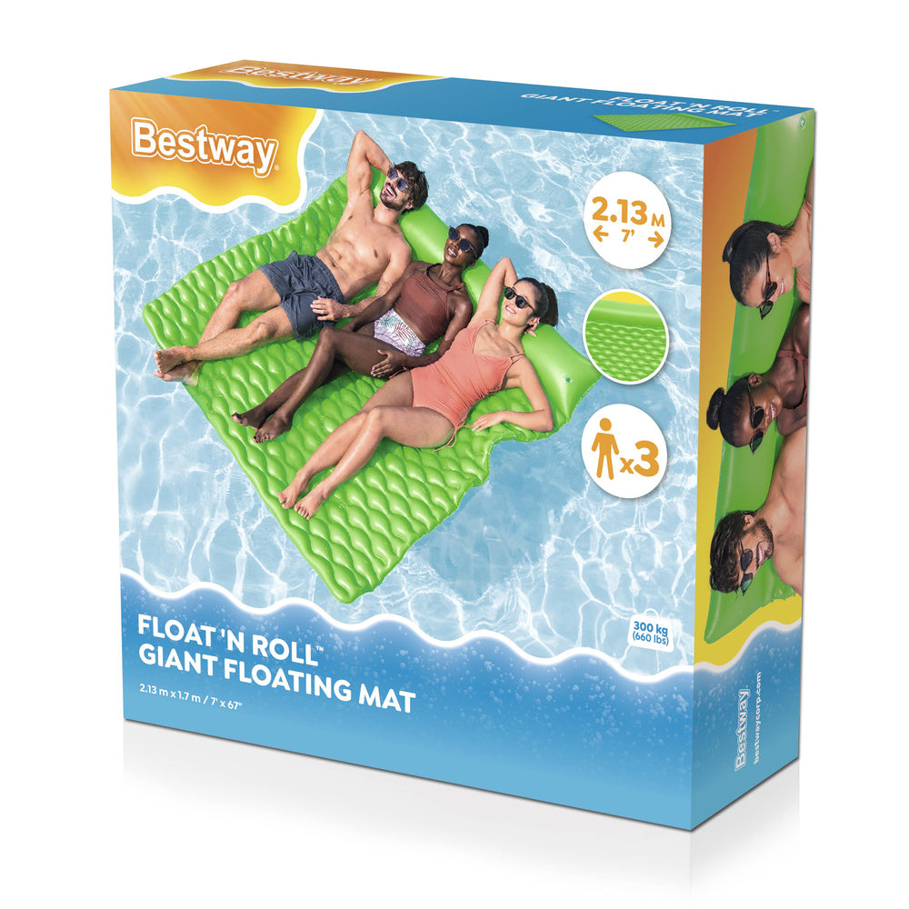 Pripučiamas trivietis plaukimo čiužinys 213x170x21cm, Bestway 44106