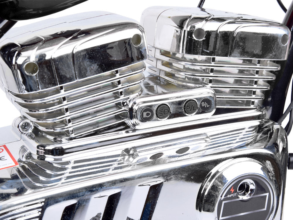 Vienvietis elektrinis motociklas vaikams iki 80 kg, juodas