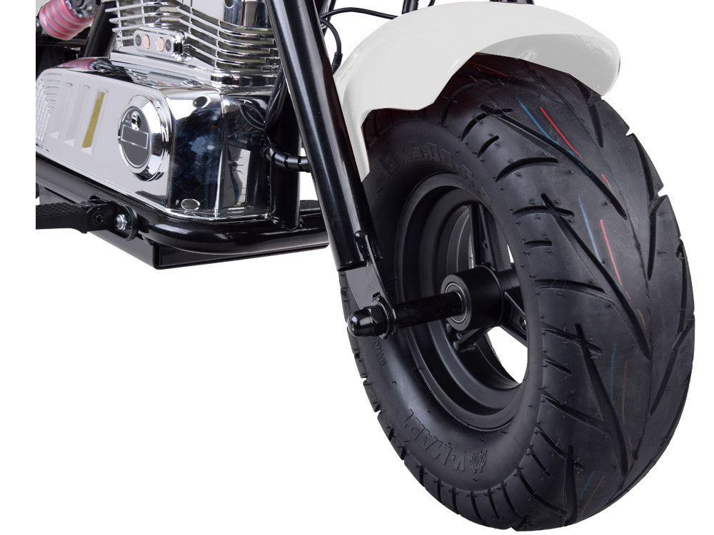 Vienvietis elektrinis motociklas vaikams iki 80 kg, baltas