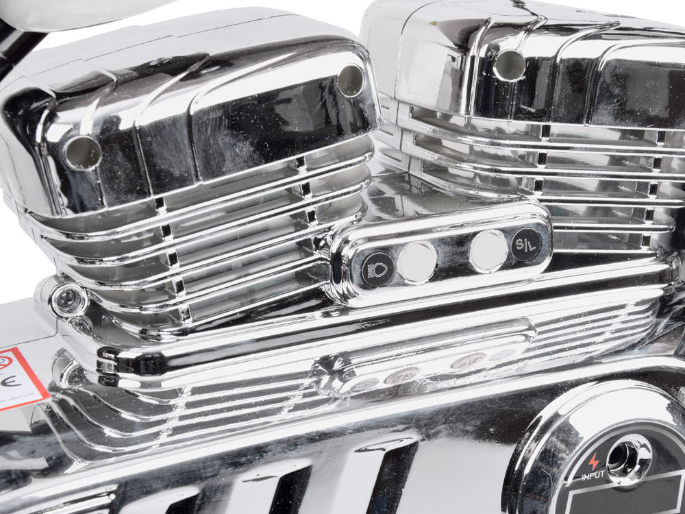 Vienvietis elektrinis motociklas vaikams iki 80 kg, baltas