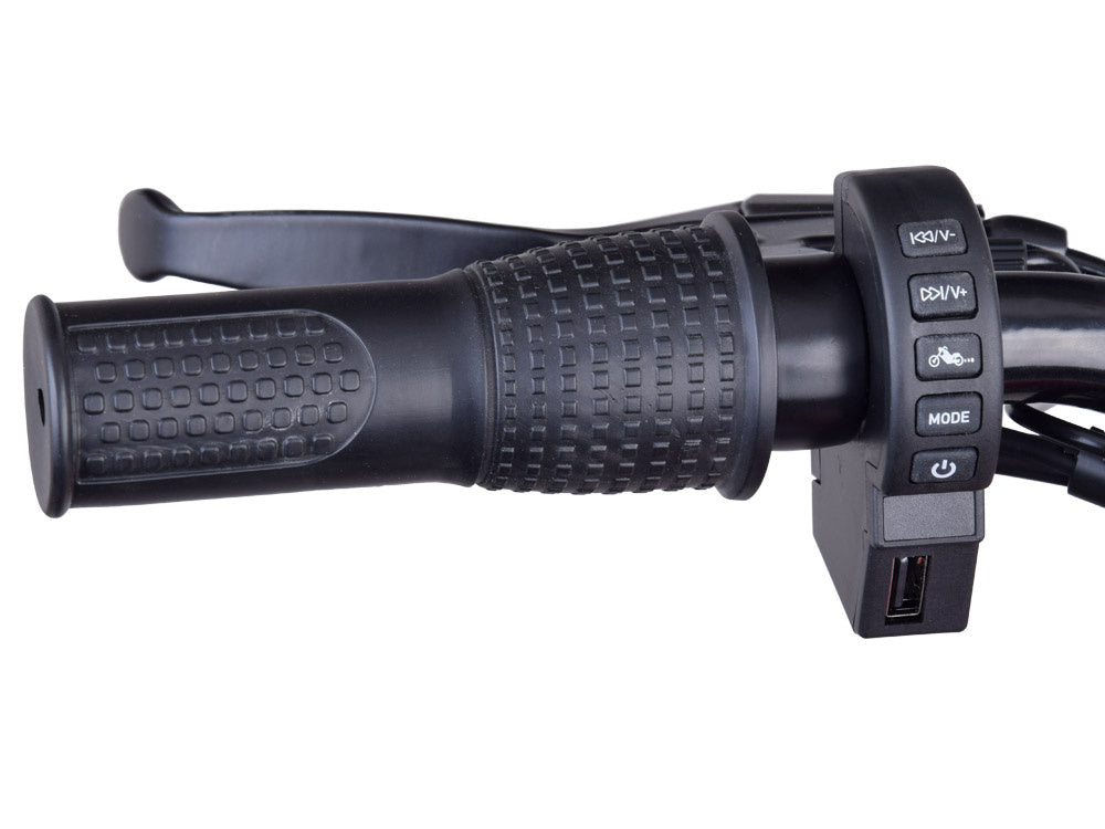 Vienvietis elektrinis motociklas vaikams iki 80 kg, baltas