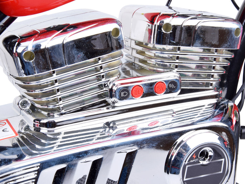 Vienvietis elektrinis motociklas vaikams iki 80 kg, raudonas