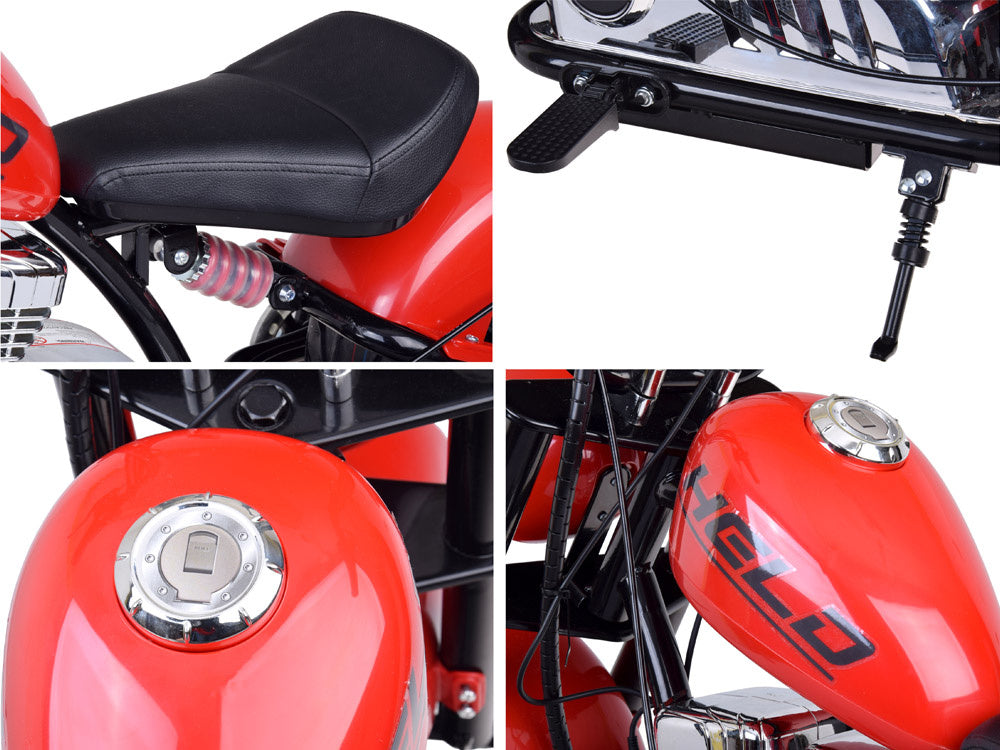 Vienvietis elektrinis motociklas vaikams iki 80 kg, raudonas