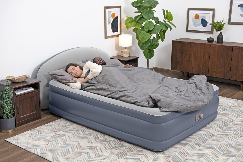 Pripučiamas dvivietis čiužinys 152x229x84cm su įmontuota pompa, Bestway 671BD