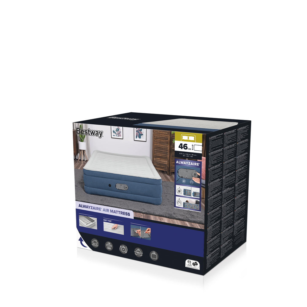 Pripučiamas dvivietis čiužinys 203x152x46cm, Bestway 67624