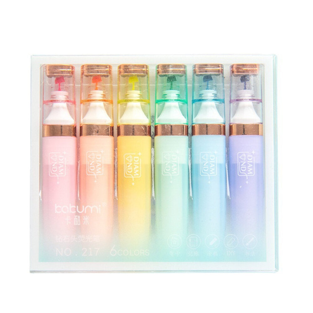 Pastelinių spalvų žymeklių rinkinys 6 vnt.