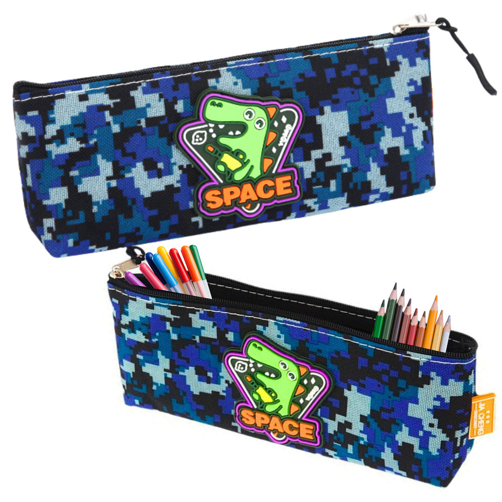 Pieštukinė vaikams „Kosminis dinozauras“ 20x8 cm, mėlynas