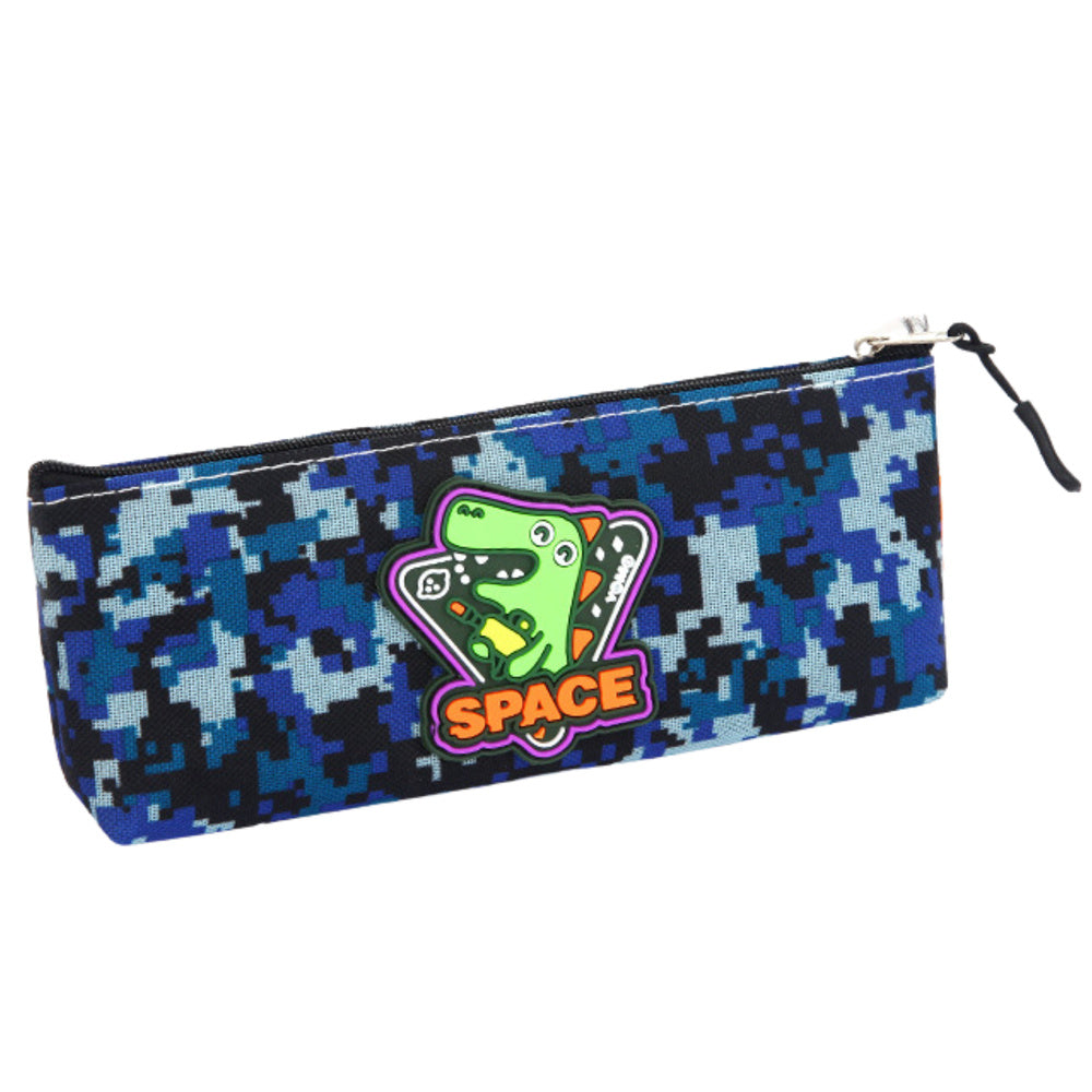 Pieštukinė vaikams „Kosminis dinozauras“ 20x8 cm, mėlynas