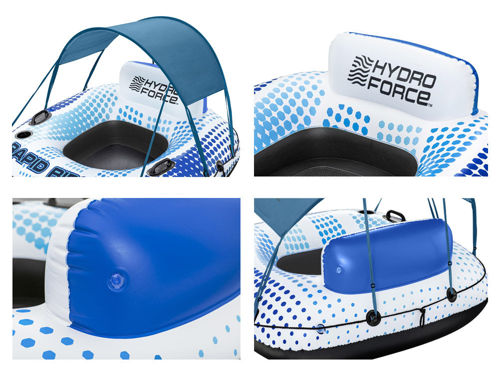 Pripučiamas ratas su atlošu ir stogeliu 123cm, Bestway 43725