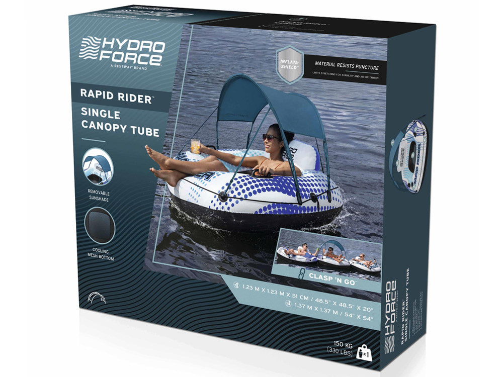 Pripučiamas ratas su atlošu ir stogeliu 123cm, Bestway 43725