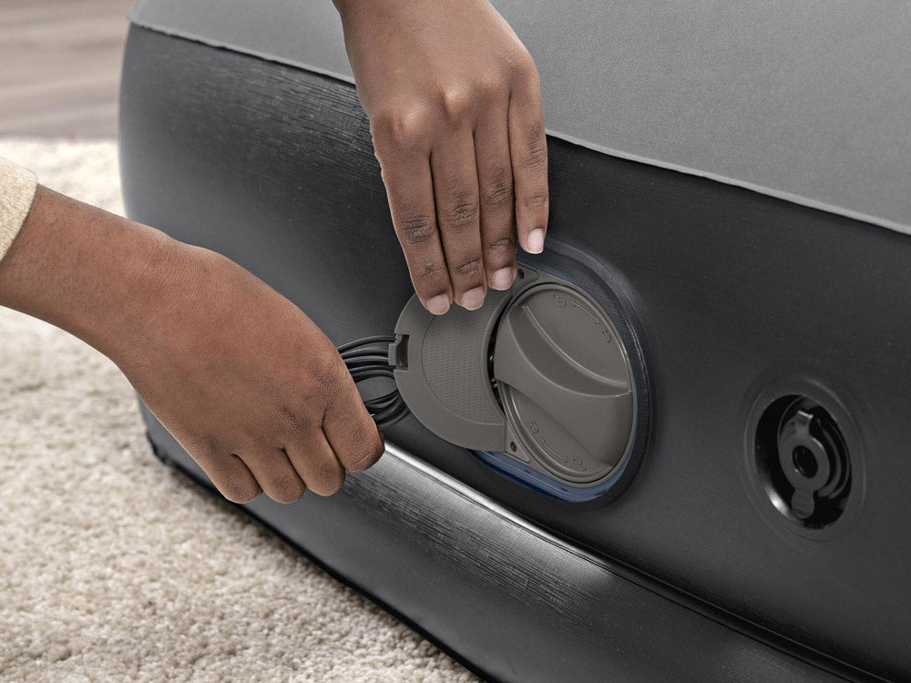 Pripučiamas dvivietis čiužinys su įmontuotu USB siurbliu 152x203cm, Bestway 671B